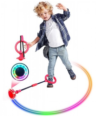 Skip Ball for Kid's Flashing Foldable Sports Swing Ball Colorful Flash Ankle Jump Rope Toy for Boys and Girl Fitness Lose Wei...