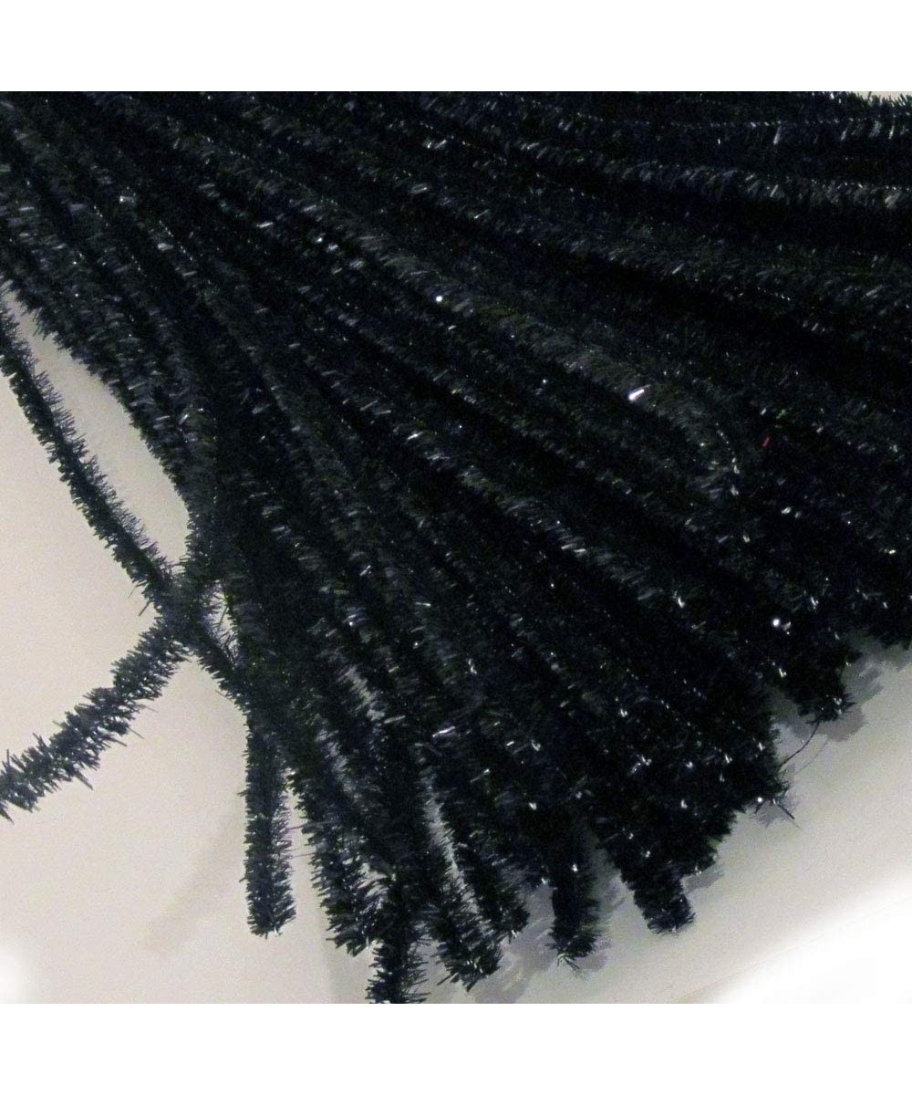 Chenille Sparkly Stems Pipe Cleaner 20-in (50-cm) 25-pc Black $16.44 - Craft Pipe Cleaners