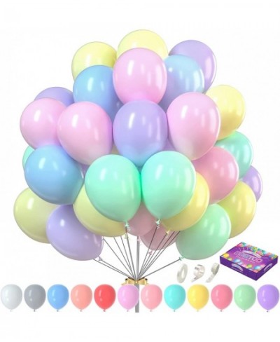 Pastel Balloons 120 Pcs Pastel Party Balloons Assorted Balloon 12Color 10inch Pastel Rainbow Balloons Unicorn Pastel Rainbow ...