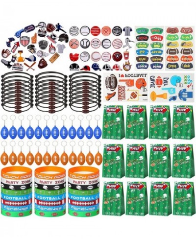 138 Pcs Football Party Favors Set Football Party Favors Bags Football Bracelet Football Stationery Facial Stickers Football K...