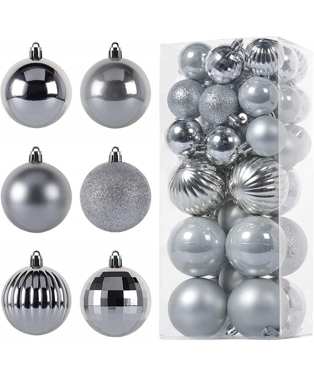 Christmas Balls Ornament 42PCS Shatterproof Christmas Tree Decorations with Hooks 6 Styles Hanging Ball Ornament for Holiday ...