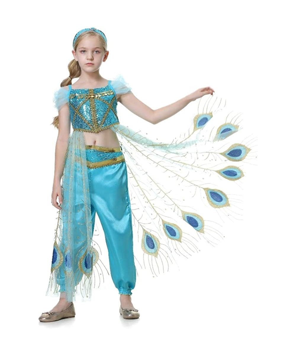 Arabian Princess Costume with Headband Halloween Party Fancy Dress Up Belly Dance Wear Outfit for Girls $47.26 - Kids' Costumes