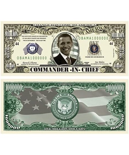 SET OF 10 BILLS-Barack Million Dollar Bills $17.08 - Gags & Practical Joke Toys