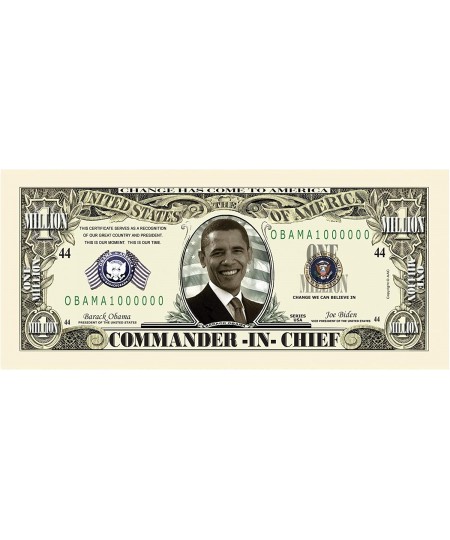 SET OF 10 BILLS-Barack Million Dollar Bills $17.08 - Gags & Practical Joke Toys