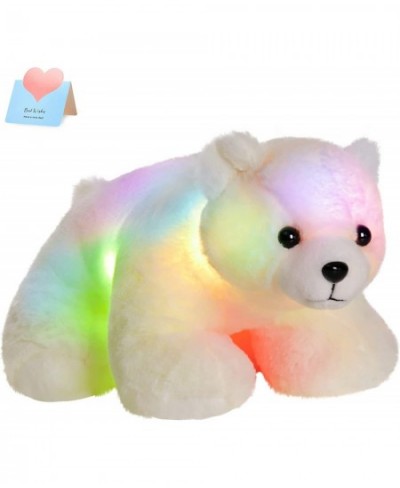 Light up Polar Bear LED Stuffed Animals Night Light Soft Plush Toy Glow Gift for Kids on Christmas Birthday Valentine's Day 1...