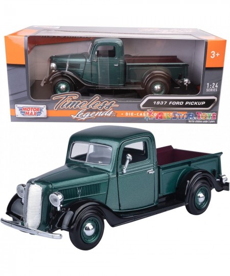 1937 Ford Pickup Truck Green 1:24 Diecast Car $37.79 - Kids' Play Trucks