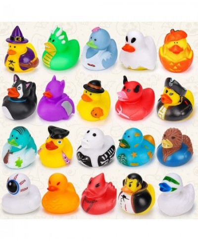 20Pcs Halloween Rubber Ducks Bath Toys (2") Assorted Duckies for Kids Bulk Halloween Party Favors Decor Trick or Treat Pinata...