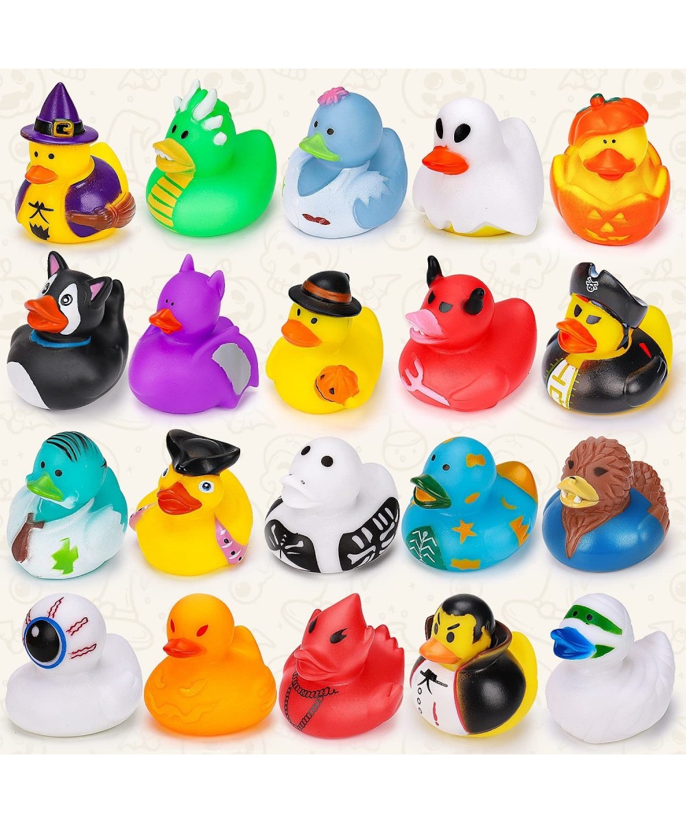 20Pcs Halloween Rubber Ducks Bath Toys (2") Assorted Duckies for Kids Bulk Halloween Party Favors Decor Trick or Treat Pinata...