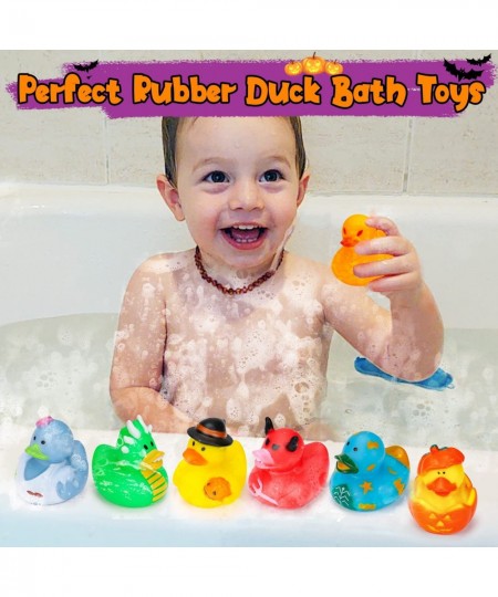 20Pcs Halloween Rubber Ducks Bath Toys (2") Assorted Duckies for Kids Bulk Halloween Party Favors Decor Trick or Treat Pinata...