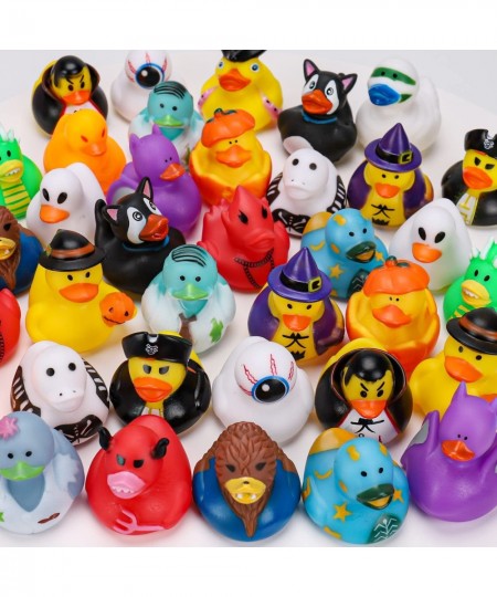 20Pcs Halloween Rubber Ducks Bath Toys (2") Assorted Duckies for Kids Bulk Halloween Party Favors Decor Trick or Treat Pinata...