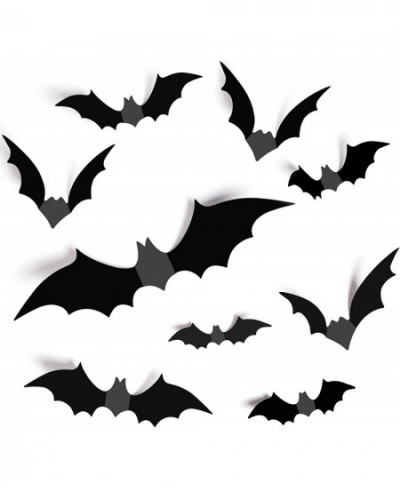 Halloween Decorations Bats Wall Decor Halloween Party Decorations Indoor Outdoor Halloween Decor Supplies 64 Pcs Reusable PVC...