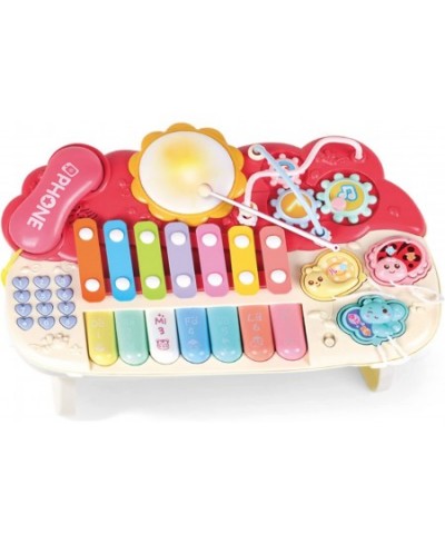 Toddler Piano Toy Keyboard - Girls Piano Musical Toys 6 in 1 Multifunctional Toy with Electronic Piano Keyboard Phone Gear Dr...