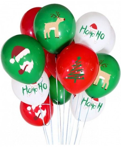 50 Pieces Christmas Latex Balloons 12 Inch Red Green White Balloons for Christmas Party Decorations School Classroom Game Kid...