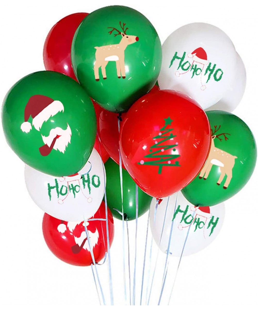 50 Pieces Christmas Latex Balloons 12 Inch Red Green White Balloons for Christmas Party Decorations School Classroom Game Kid...