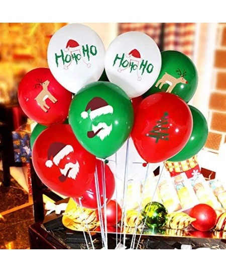 50 Pieces Christmas Latex Balloons 12 Inch Red Green White Balloons for Christmas Party Decorations School Classroom Game Kid...