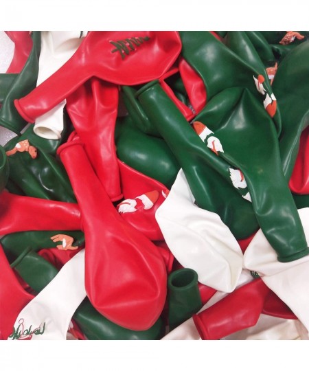 50 Pieces Christmas Latex Balloons 12 Inch Red Green White Balloons for Christmas Party Decorations School Classroom Game Kid...