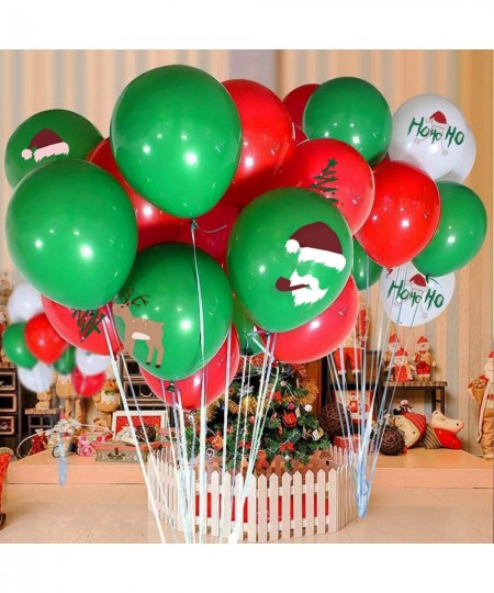 50 Pieces Christmas Latex Balloons 12 Inch Red Green White Balloons for Christmas Party Decorations School Classroom Game Kid...