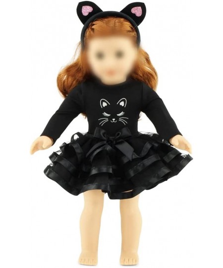 18 Inch Doll Clothes & Accessory Gift Set Toy Kids Girls | New Improved! | 18" Doll 5 PC Black Cat Costume Includes Cat Ears ...