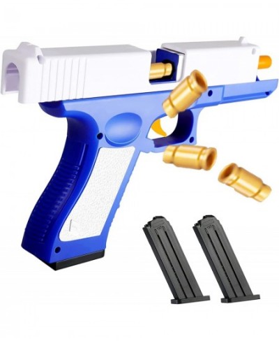 Toy Gun Air-Driven Soft Foam Bullets Safety Soft Bullet Toy Gun a Cool Toy Pistol. Great Gift for Boys and Girls (Blue Limite...