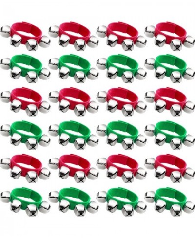 24 Pieces Christmas Band Wrist Bells Bracelets Musical Ankle Bells Rhythm Instrument Percussion Party Favors (Red Green) $63....