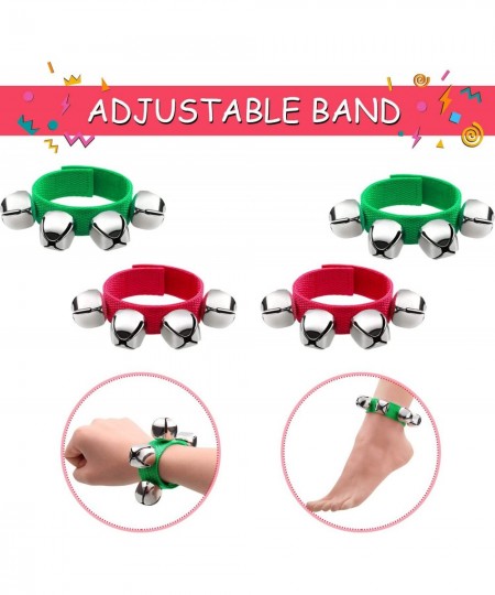 24 Pieces Christmas Band Wrist Bells Bracelets Musical Ankle Bells Rhythm Instrument Percussion Party Favors (Red Green) $63....