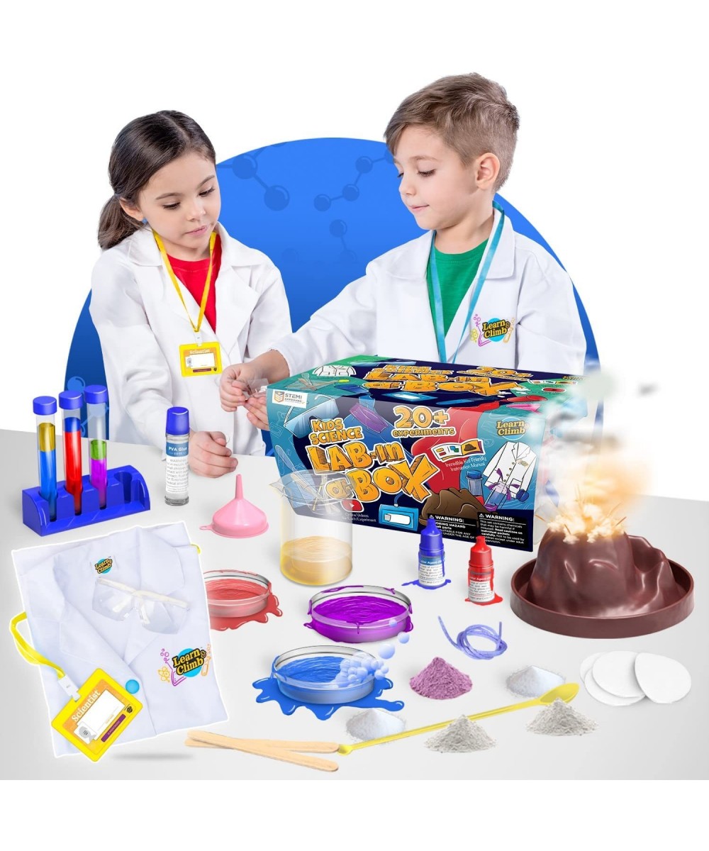 Kids Science Kit with Lab Coat Gift Set - Over 20 Experiments for Kids 4-6 $59.61 - Educational Science Kits