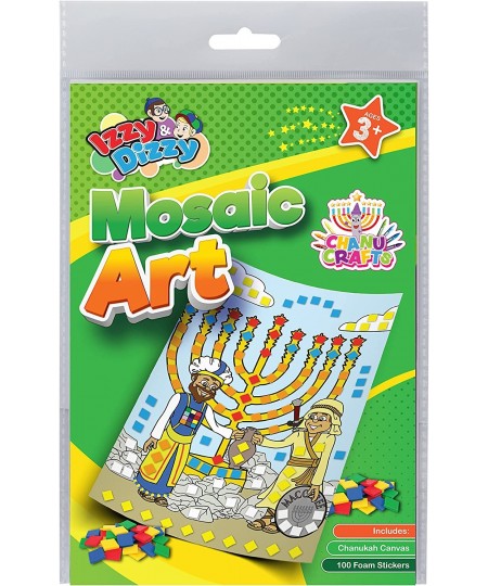 Hanukkah Mosaic Art Kit - 4 Pack - Includes 8" x 6" Board and Foam Squares - Chanukah Arts and Crafts - Gifts and Games $18.3...