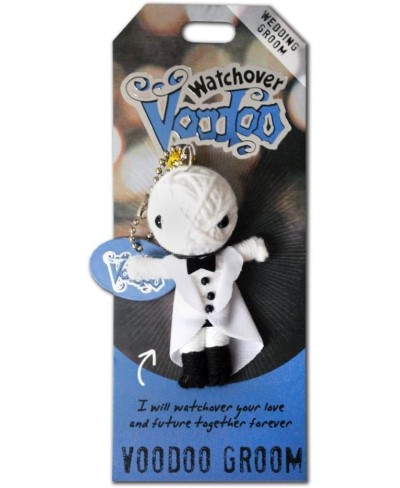 String Voodoo Doll Keychain – Novelty Voodoo Doll for Bag Luggage or Car Mirror - Groom Multicolor Voodoo Keychain 5 inches (...