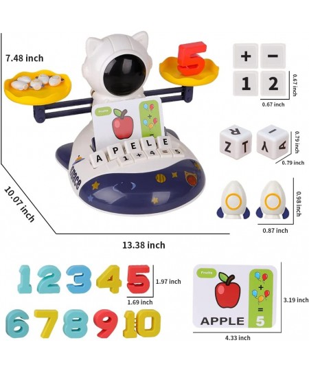 3 in 1 Math Game Toys for Kids 3 4 5 6 7 Year Old Preschool Learning Activities for Toddlers Space Balance Learning Toys with...