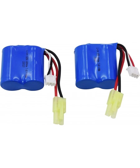 2 Pack 7.4V 600mAh Lithium-ion Battery with Male Mini Tamiya Plug Replacement for Force1 Velocity H102 and SKYTECH TKKJ H106 ...