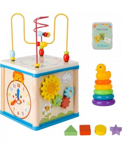 Wooden Kids Baby Activity Cube for 1 2 3 Years Old Girls Boys Toys Developmental Educational Learning Gifts 18 Months ?Bead M...