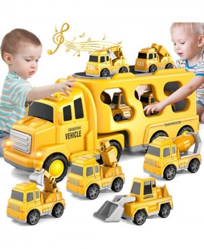 Toddler Trucks Toys for Boys Age 1-3 3-5 5 in 1 Construction Car Truck for Toddlers Boys Girls 1 2 3 4 5 6 Years Old Toddler ...