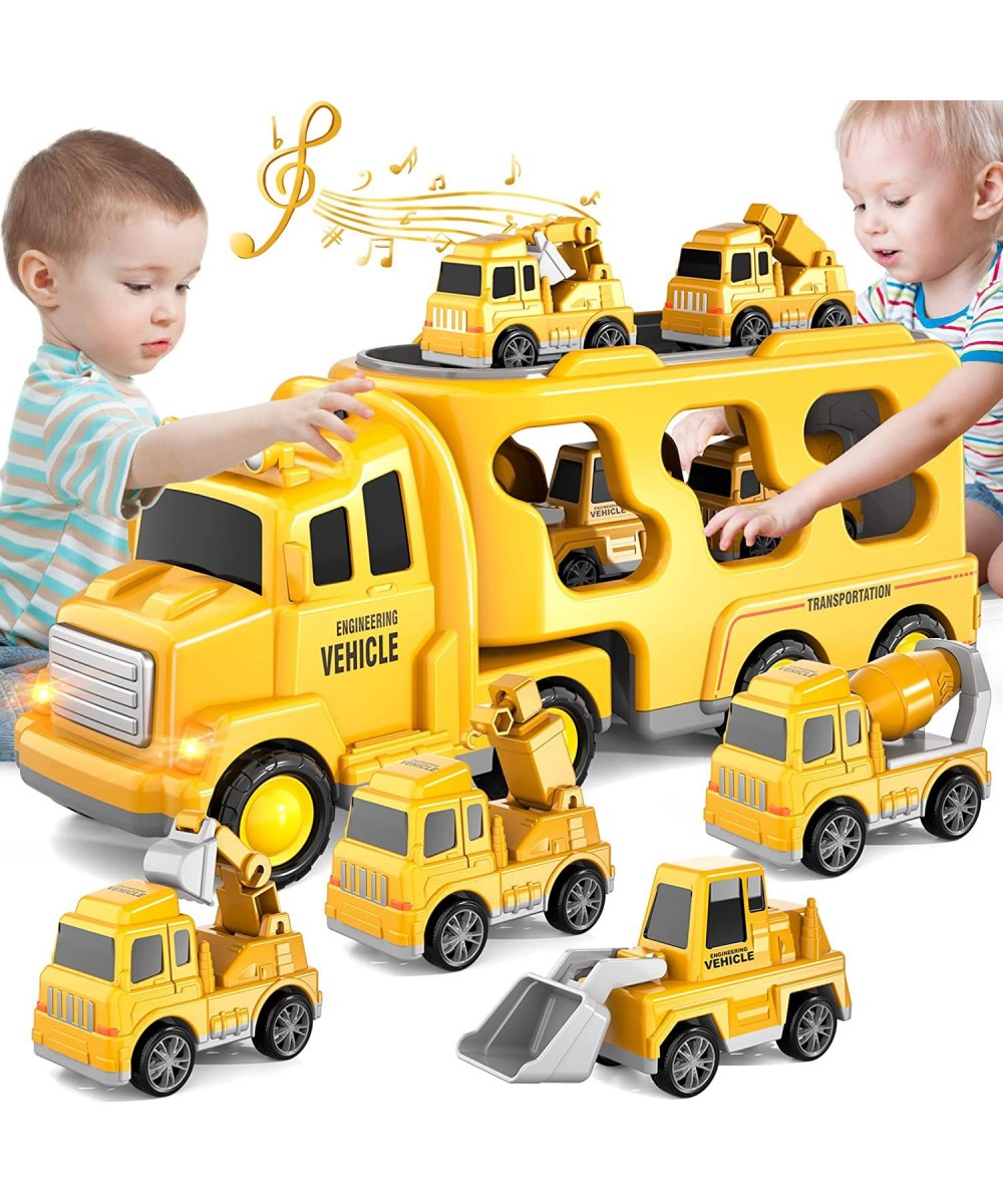 Toddler Trucks Toys for Boys Age 1-3 3-5 5 in 1 Construction Car Truck for Toddlers Boys Girls 1 2 3 4 5 6 Years Old Toddler ...