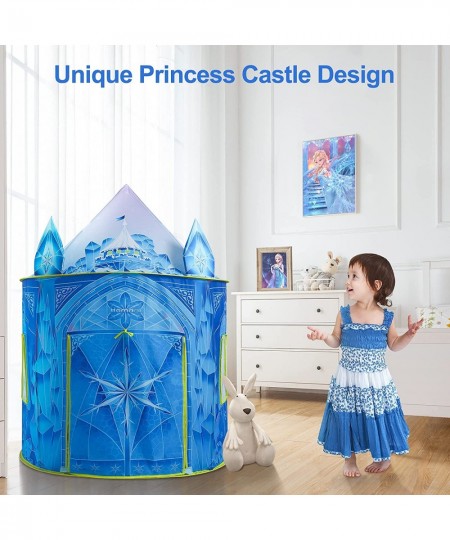 Princess Play Tent Frozen Toy for Girls Ice Castle Kids Tent Indoor and Outdoor Large Imaginative Playhouse 51" X 40" with Ca...