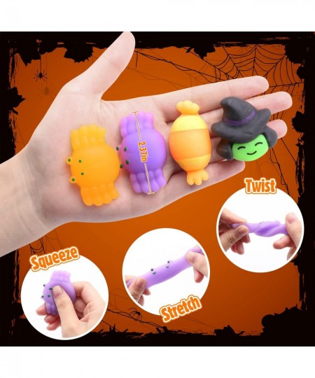 40 PCS Halloween Mochi Squishy Toys Halloween Toys in Bulk Ghost Spider Pumpkin Squishy Halloween Treat Gifts for Halloween P...