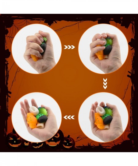 40 PCS Halloween Mochi Squishy Toys Halloween Toys in Bulk Ghost Spider Pumpkin Squishy Halloween Treat Gifts for Halloween P...