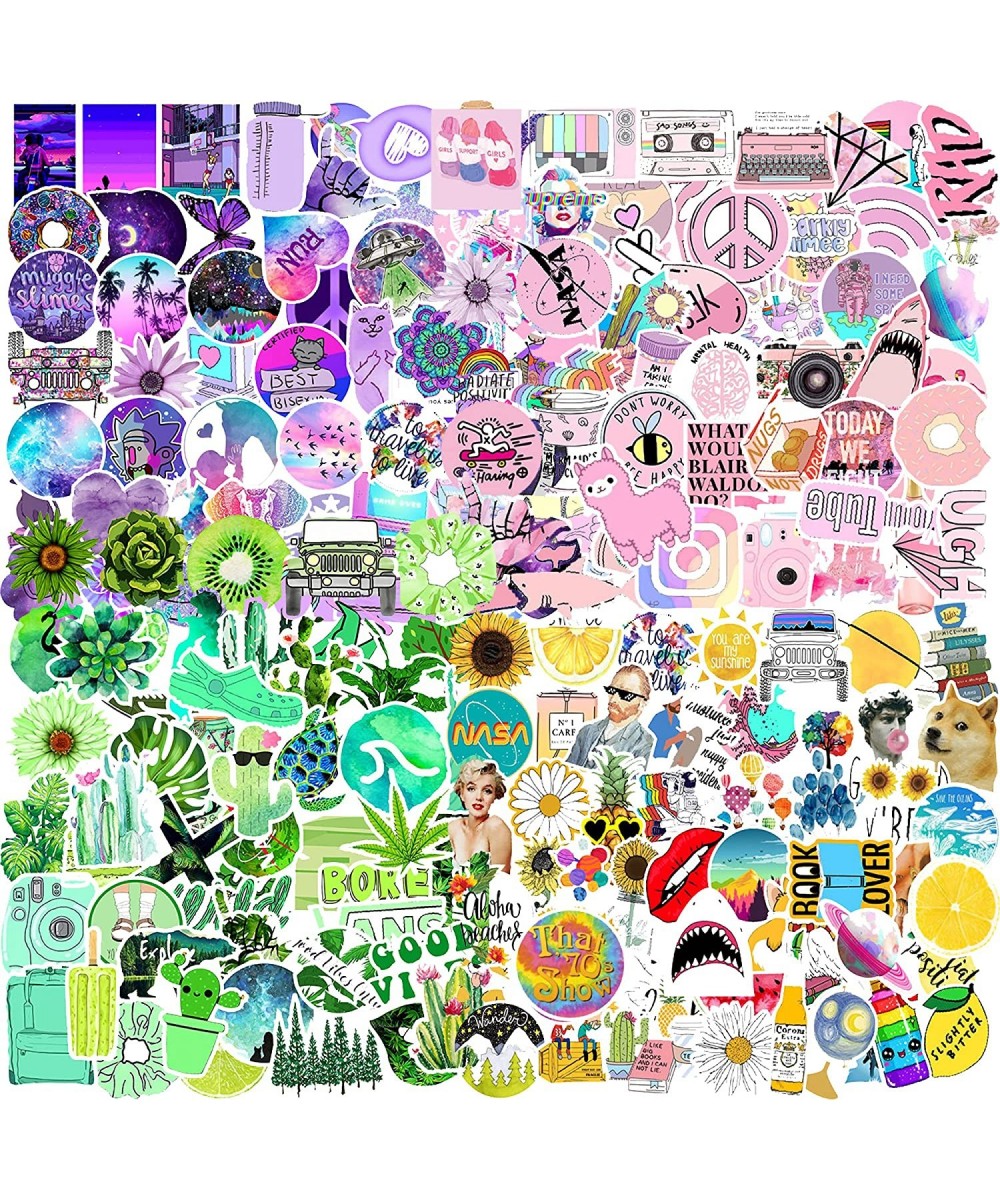 206PCS VSCO Cute Stickers for Girls Yellow Purple Pink Green Colorful Vinyl Graffiti Decals for Water Bottle Laptop Teens Kid...