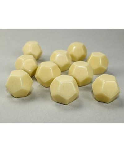 Customizable Ivory Blank Opaque Polyhedral Dice D12 (12 Sided) 16mm (5/8in) Pack of 10 $17.19 - Game Accessories