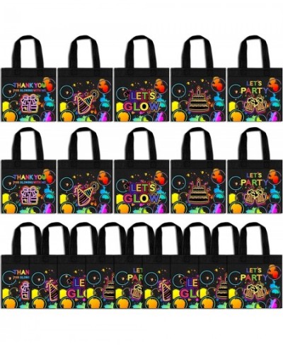 20 PCS Neon Party Favor Bags Glow Birthday Party Supplies Glow in the Dark Party Favor Bags Glowing with Me Goodie Bags for N...