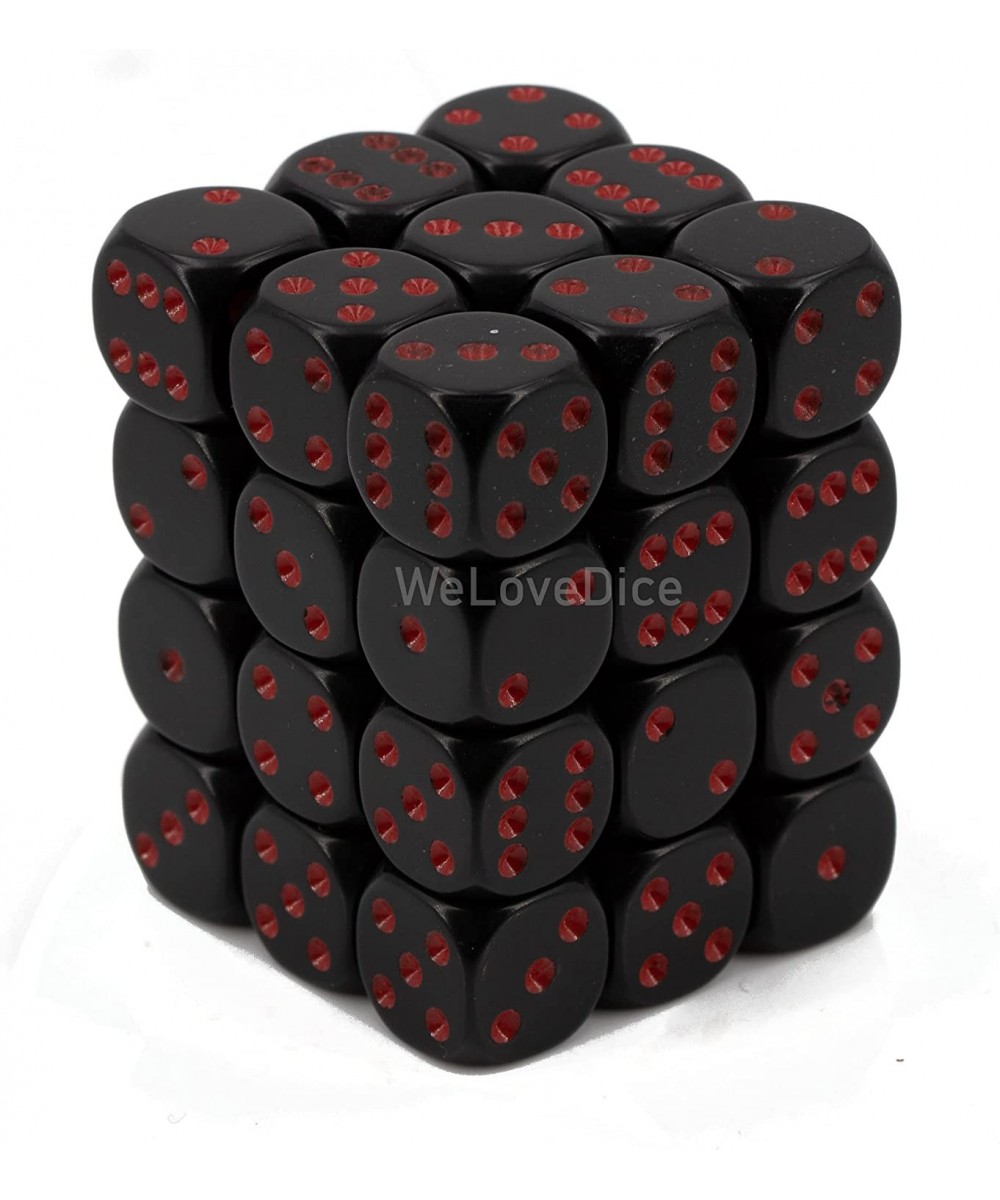 Dice FBA_25818 Opaque 12mm d6 Black w/Red Dice Block 36 Dice Black/Red $18.83 - Game Accessories