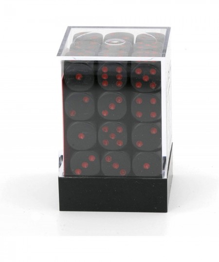 Dice FBA_25818 Opaque 12mm d6 Black w/Red Dice Block 36 Dice Black/Red $18.83 - Game Accessories