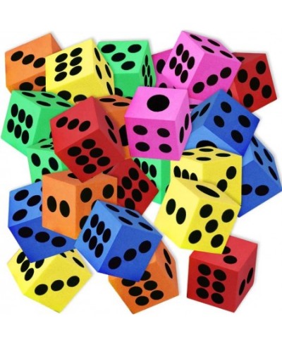 Foam Dice for Kids Set of 48 Large Foam Dice Set in Assorted Colors Great as Foam Dice for Classroom Casino Party Decorations...