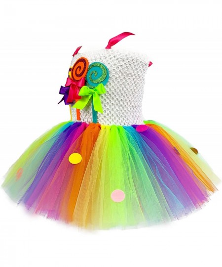 Rainbow Candy Tutu Dress for Girls 1-12 Years Lollipop Costume with Headband Birthday Halloween Carnival Party $47.29 - Kids'...