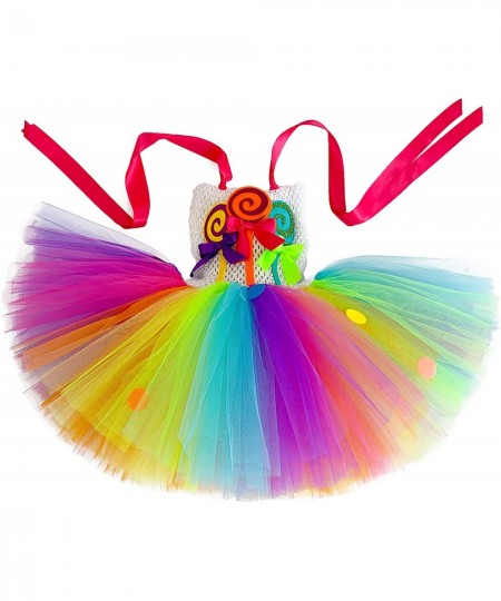 Rainbow Candy Tutu Dress for Girls 1-12 Years Lollipop Costume with Headband Birthday Halloween Carnival Party $47.29 - Kids'...