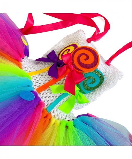 Rainbow Candy Tutu Dress for Girls 1-12 Years Lollipop Costume with Headband Birthday Halloween Carnival Party $47.29 - Kids'...