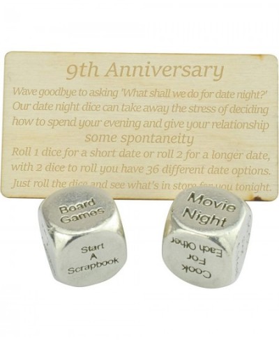 9 Year Anniversary Metal Date Night Dice - Create a Unique 9th Anniversary Date Night $28.58 - Game Accessories