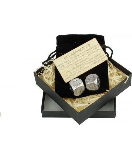 9 Year Anniversary Metal Date Night Dice - Create a Unique 9th Anniversary Date Night $28.58 - Game Accessories