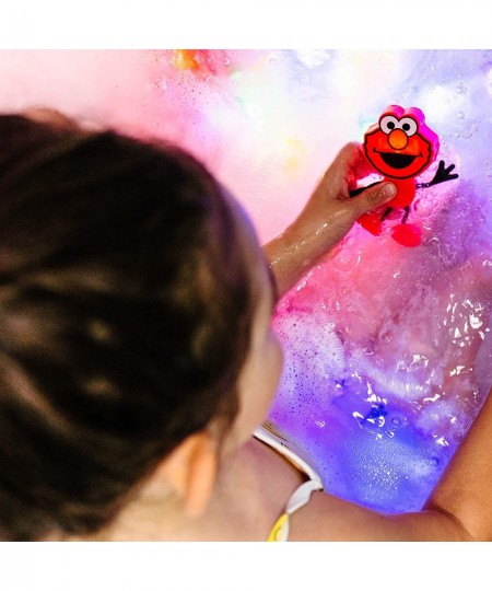 x Sesame Street Elmo Water-Activated Bath Toy with 6 Reusable Light-Up Cubes for Sensory Play $45.88 - Bathtub Toys