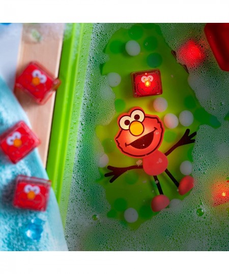 x Sesame Street Elmo Water-Activated Bath Toy with 6 Reusable Light-Up Cubes for Sensory Play $45.88 - Bathtub Toys