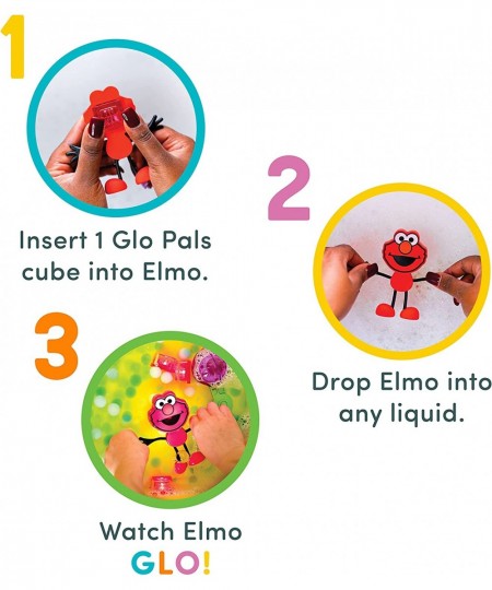 x Sesame Street Elmo Water-Activated Bath Toy with 6 Reusable Light-Up Cubes for Sensory Play $45.88 - Bathtub Toys